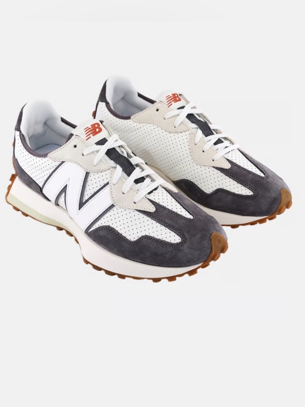 New Balance MS327PJ Retro Castlerock Sea Salt Lace Up Running Trainers 11.5M/13W